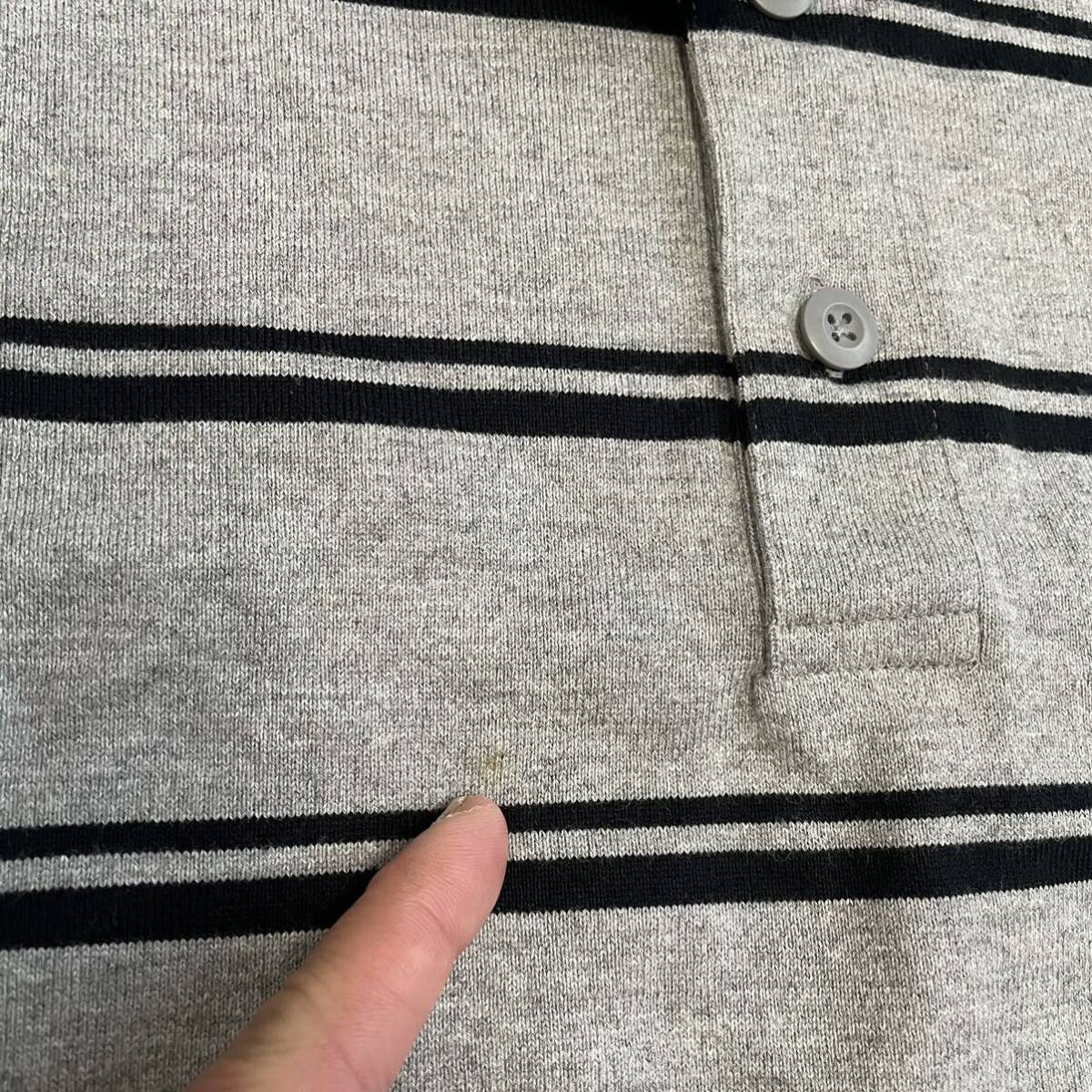old uniqlo 紺タグ 90s テンジクボーダーポロ 長袖 Mサイズ old uniqlo 紺タグ 90s テンジクボーダーポロ 長袖 Mサイズ