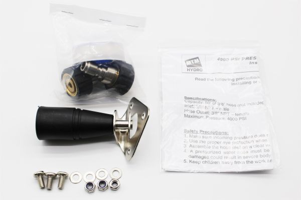 MTM Hydro 50' Premium Hose Reel Kit 50' Non-Marking Grey (プレミアムホースリールキット - 15.24ｍ 高圧洗浄機用グレーホース )_画像5