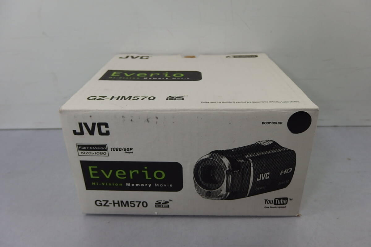 ◆未使用 JVC(ビクター) Bluetooth搭載 大容量64GB フルHD デジタルビデオカメラ GZ-HM570 ブラック ムービー 予備バッテリー付の画像1