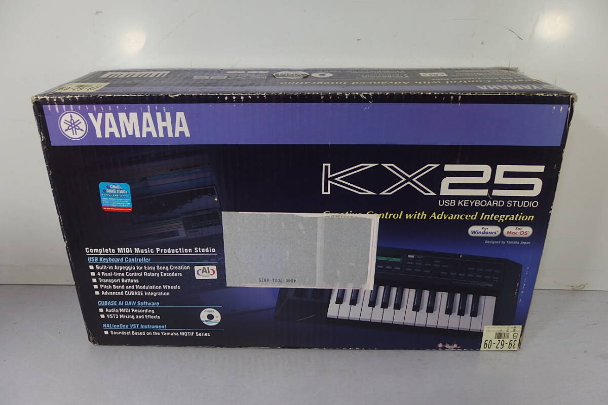 ◆未使用 YAMAHA(ヤマハ) USB MIDIコントローラー KX25 ブラック USBキーボードスタジオ/ピアノ/鍵盤/ドラム/ギター/ベース/コントロール_画像1