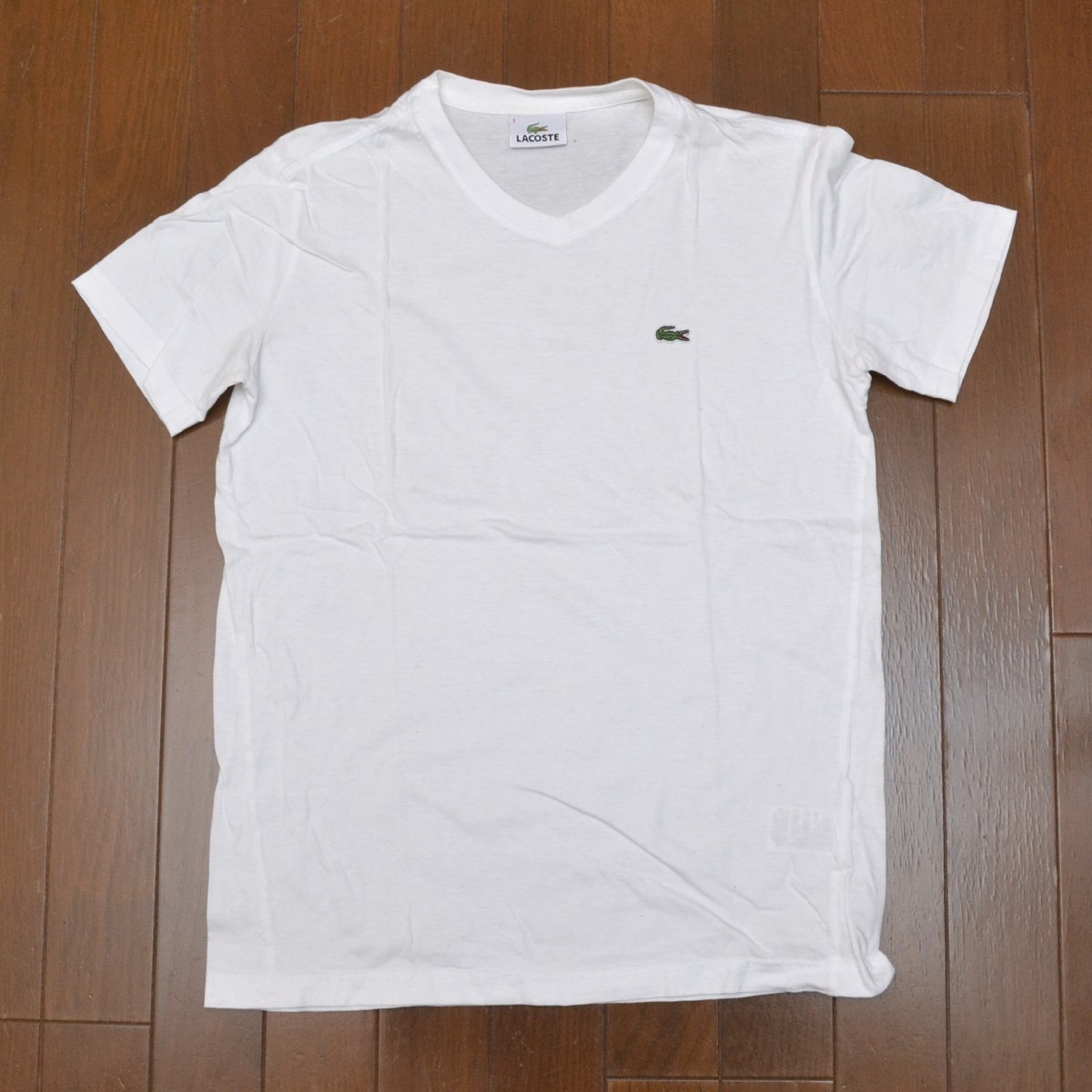 定価7700円 LACOSTE ラコステ ボディーサイズピグメントTシャツ 1サイズ TH651EL メンズ トップス M749303_画像1