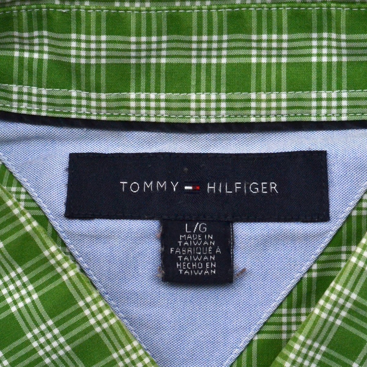 TOMMY HILFIGER トミーヒルフィガー チェックボタンダウンシャツ BDシャツ ビッグサイズ 長袖 L/Gサイズ メンズ M768001_画像4