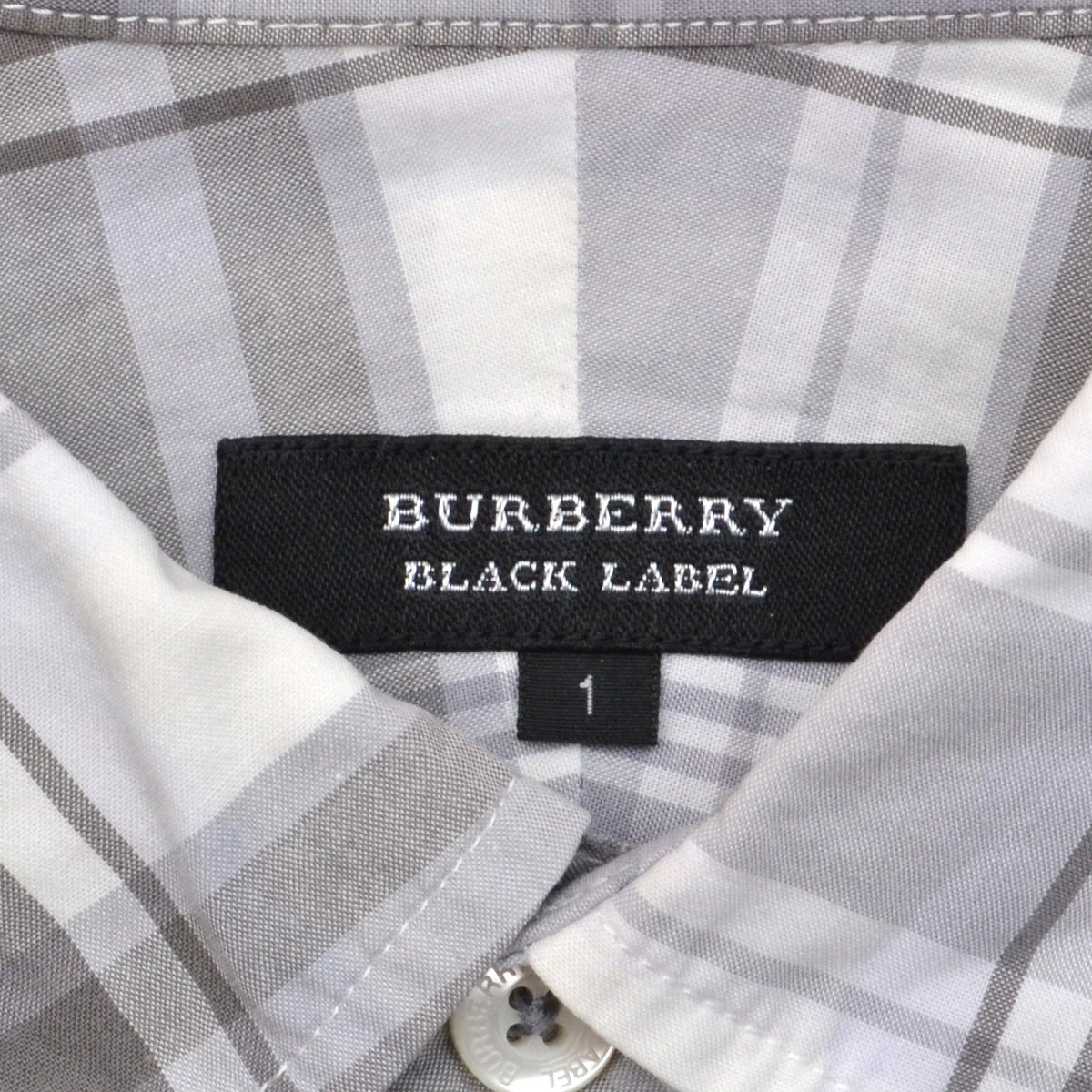 BURBERRY BLACK LABEL バーバリーブラックレーベル ホース刺繍 チェック 長袖シャツ 1（S)サイズ メンズ M601616_画像4