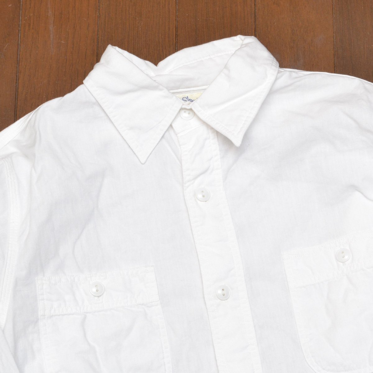 定価19800円 orSlow オアスロウ ホワイトシャンブレー ワークシャツ CHAMBRAY WORK SHIRT ホワイト 1サイズ メンズ M786540_画像5