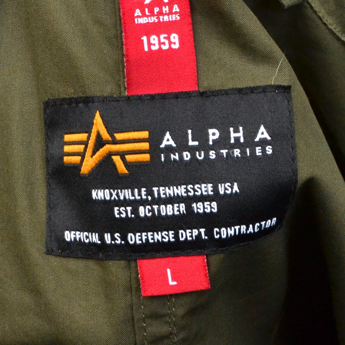 ALPHA INDUSTRIES アルファインダストリーズ M-65パーカー ライトシェル Lサイズ メンズ M732220_画像3