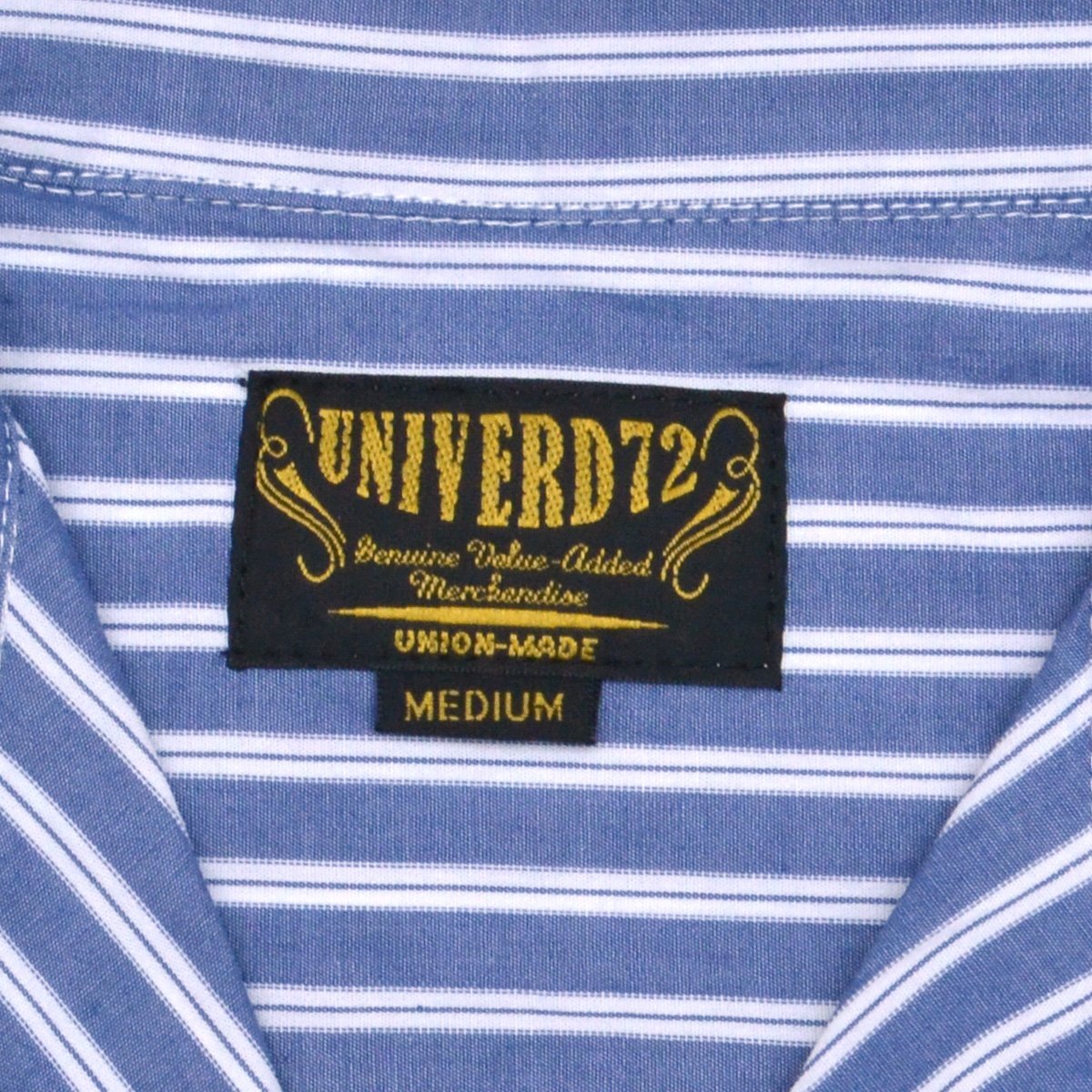 UNIVERD72 ユニバードセブンティーツー オープンカラーシャツ ストライプ 半袖 トップス 40446 HOUSTON ヒューストン メンズ M660117_画像3