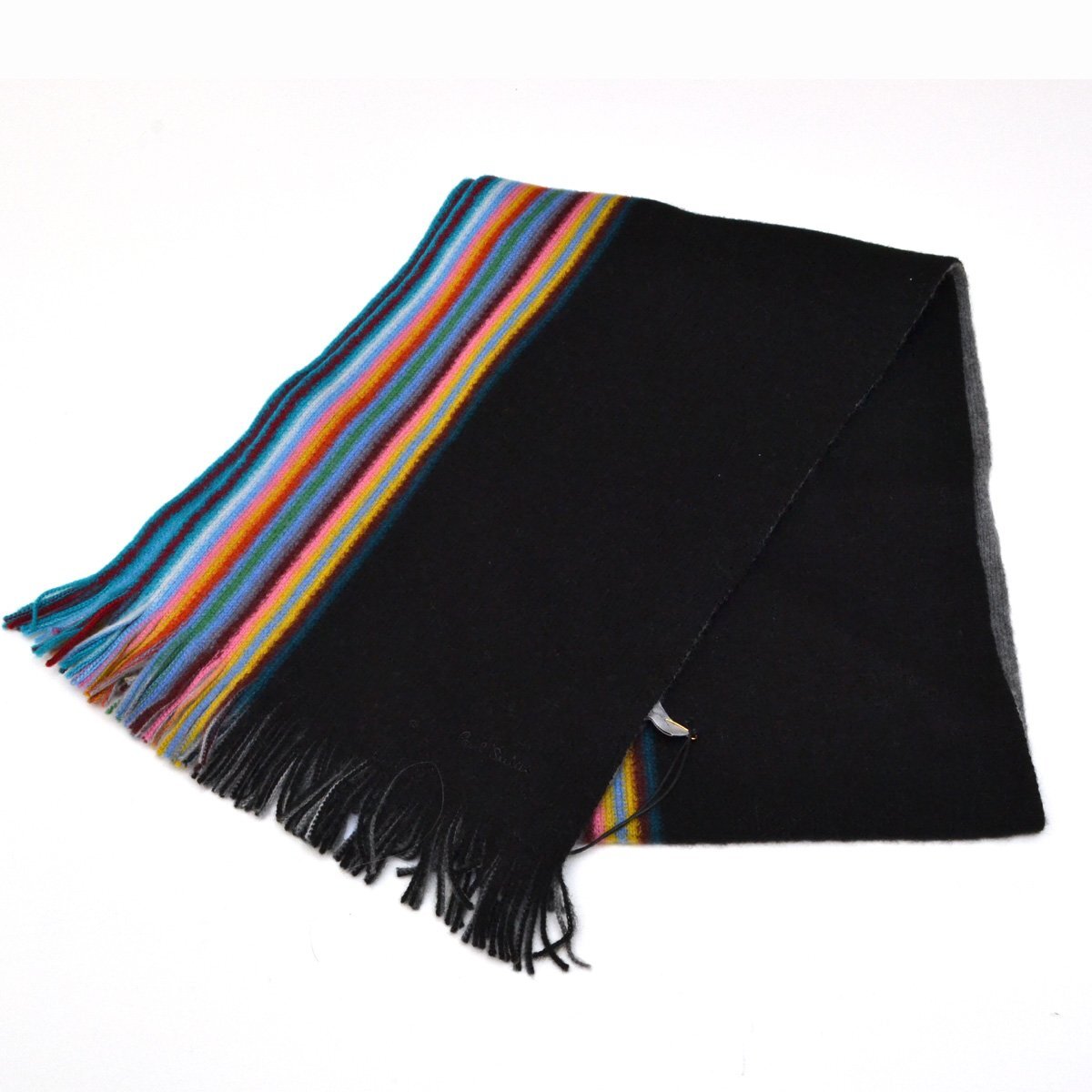 未使用 PAUL SMITH ポールスミス ウールマフラー MEN SCARF MULTI EDGE DBLE PURE NEW WOOL M751540_画像2