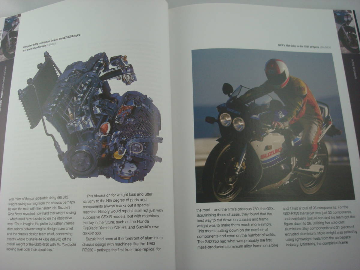 送料無料★洋書 ハードカバー Suzuki スズキ GSX-R750 Haynes Great Bikes Rob Simmonds_画像5