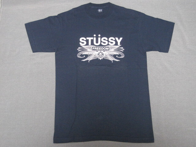 STUSSY 半袖Tシャツ　紺　 Mサイズ　　中古　美品　　ステューシー　Tシャツ　半袖　オールドステューシー_画像1