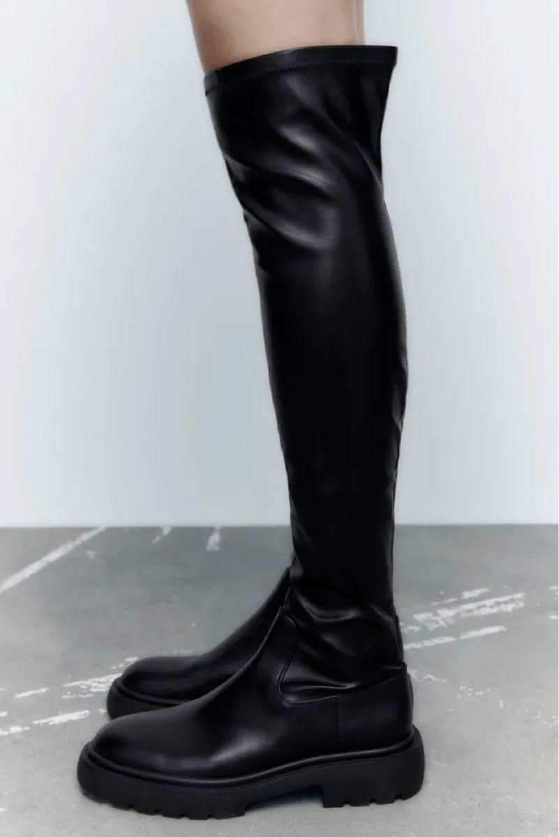 ZARA ザラ トラックソール ニーハイブーツ 39 25 5cm|Yahoo ZARA ザラ トラックソール ニーハイブーツ 39 25 5cm|Yahoo