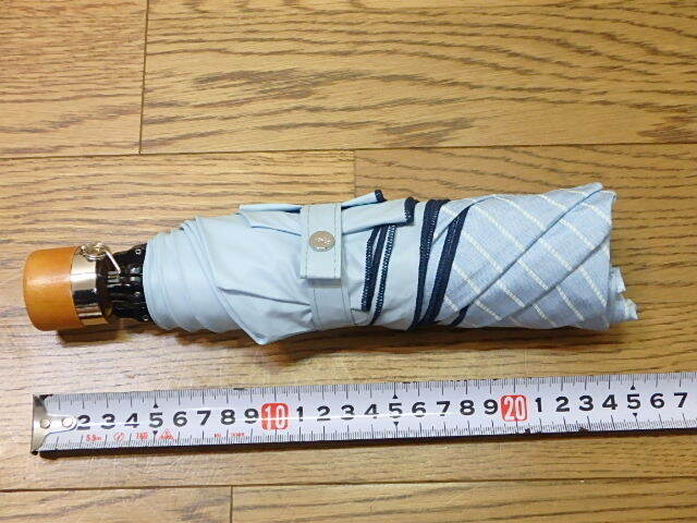 sy403k　Polo Ralph Lauren　折りたたみ傘　ポロラルフローレン　水色　レディース　女性用　中古_画像4