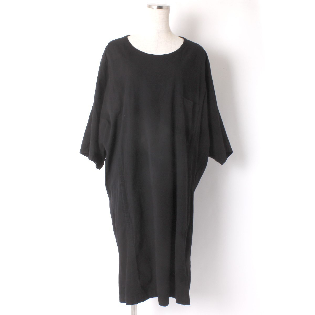 Y’s Dress ワンピース size1 ブラック YH-D07-006 ワイズ ヨウジヤマモト クルーネック ロングワンピース ドレス