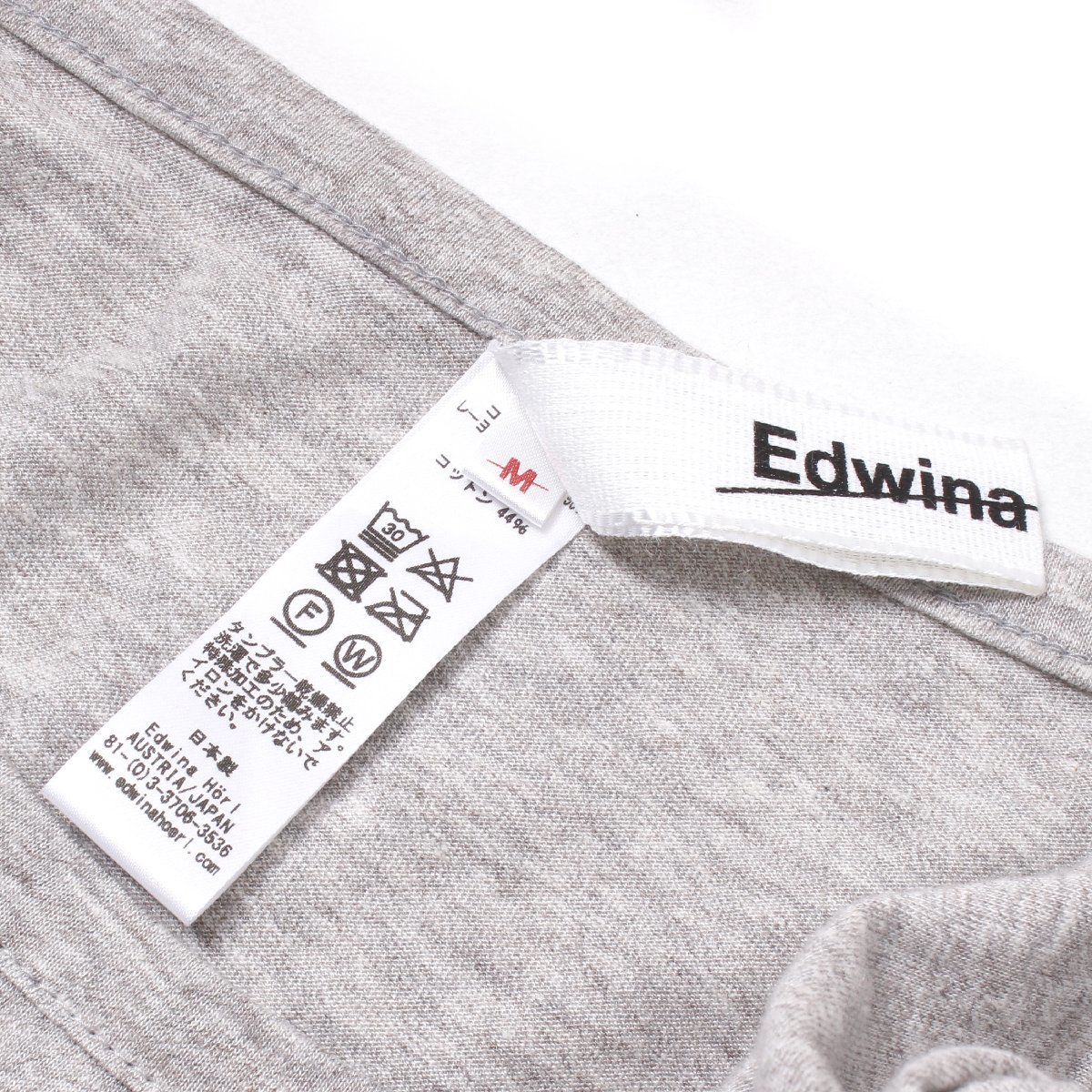 Edwina Horl スリーブ切替カットソー sizeM lightgrey/elephantlight エドウィナ ホール ロンT ラウンドカット_画像7