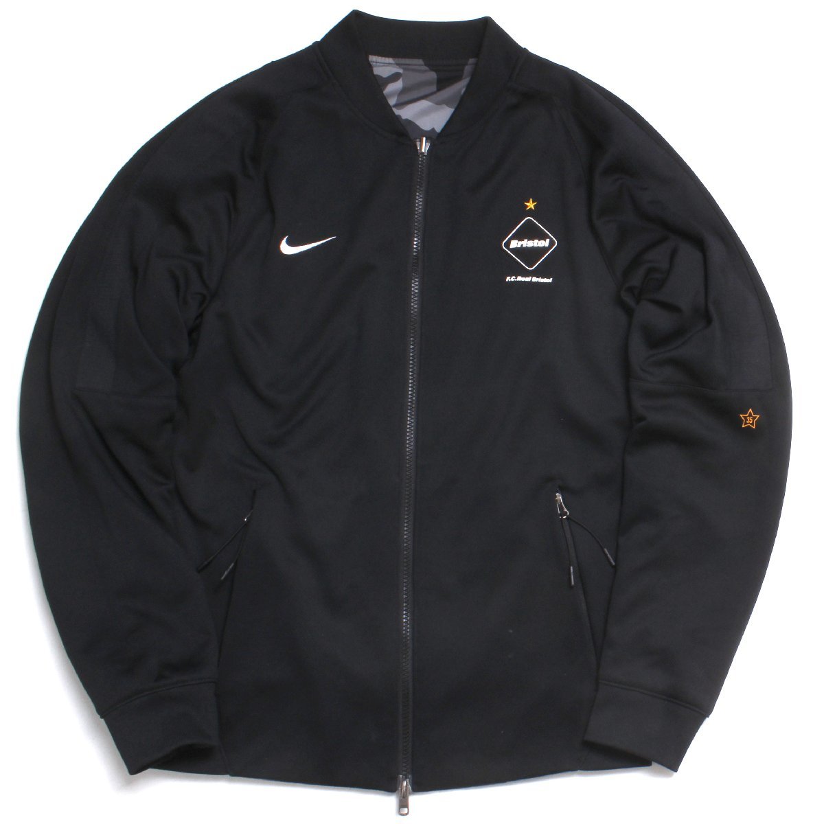 F.C.R.B. WARM UP JACKET 定価32,000円 sizeS ブラック/迷彩 823118-010 F.C.Real Bristol FCRB リバーシブル ジャケット_画像1