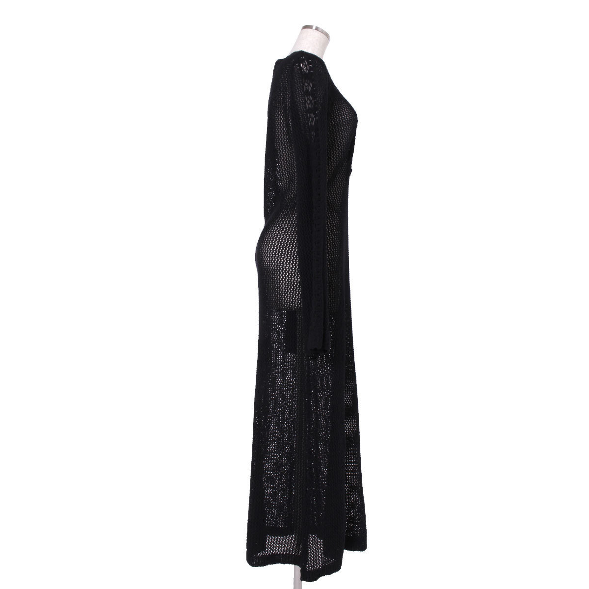 MOUSSY BUTTON UP CROCHET ドレス フリーサイズ ブラック 定価12,980円 010ESW70-0500020 マウジー_画像4