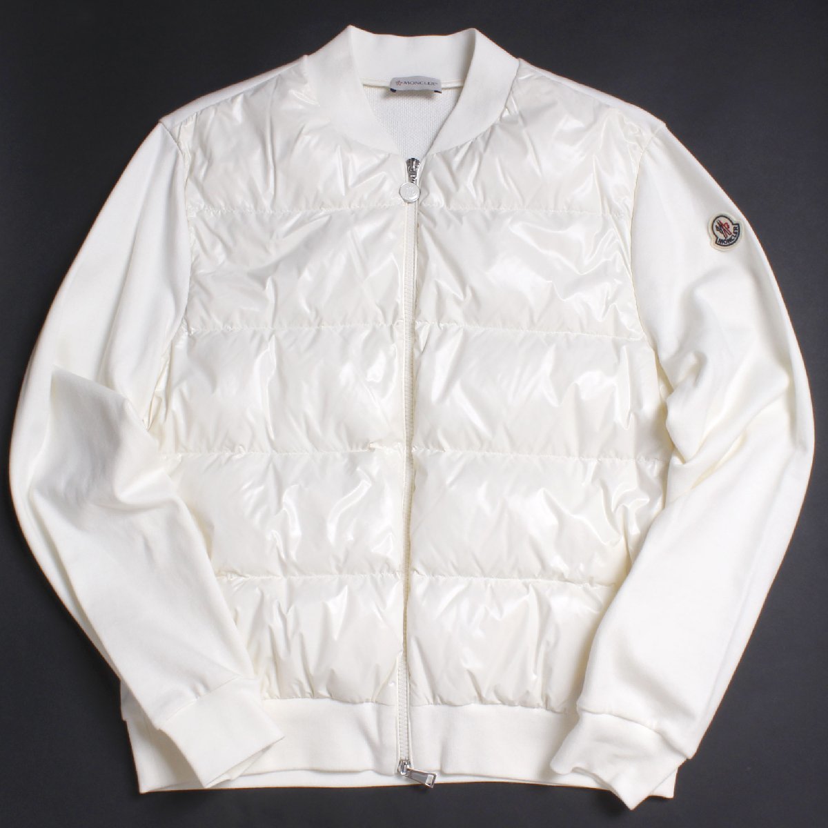 2023年製 MONCLER MAGLIA APERTA CON ZIP sizeXS WHITE I20938G00029 89A2Y モンクレール ダウンジャケット