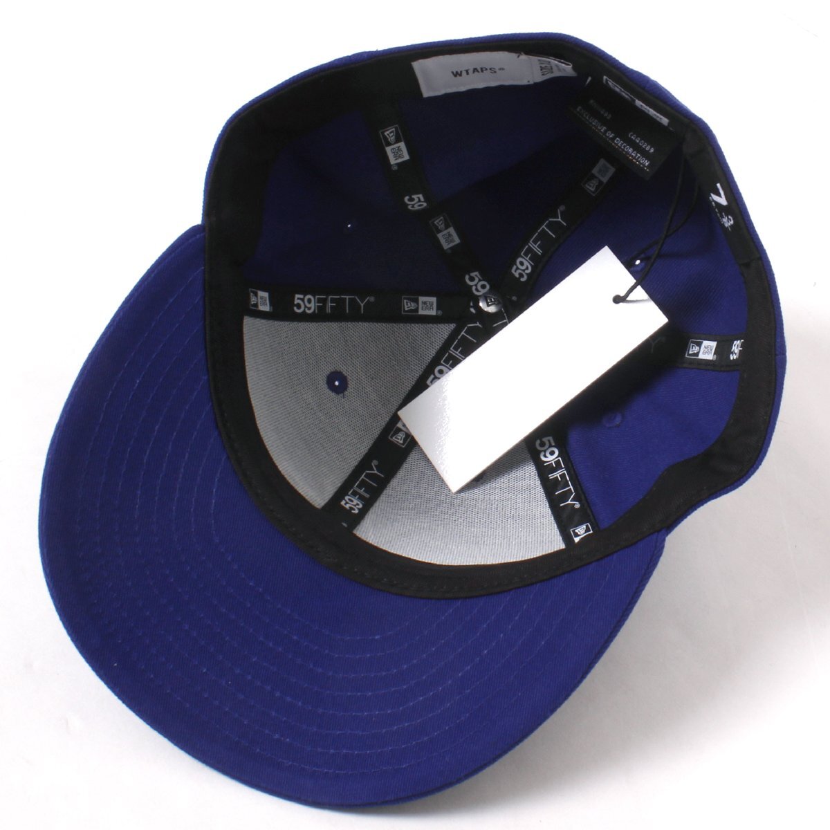 23ss【新品・未使用】WTAPS NEWERA 59FIFTY LOW PROFILE CAP POLY. TWILL. NEWERA LEAGUE BLUE size7 3/8 ダブルタップス ニューエラ_画像5