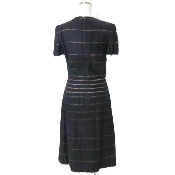  new goods FENDI silk moheya shaggy One-piece regular price 308,700 jpy size38 black black Fendi dress 