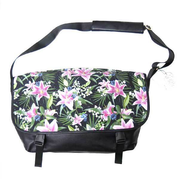 【SALE】新品 JOYRICH Optical Garden Messenger Bag ボタニカル柄 フェイクレザー メッセンジャー バッグ 定価24,624円 ジョイリッチ_画像1