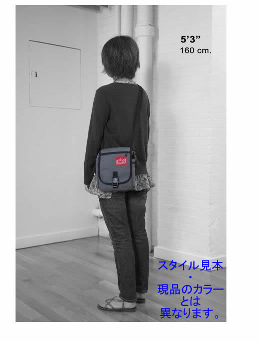  Manhattan Poe te-ji diagonal .. bag 1407-BLK black urban shoulder bag sub bag * man and woman use * not yet sale in Japan goods *USA direct import 
