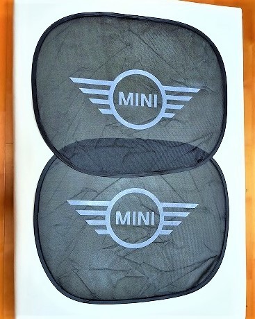 【送料無料】MINI ミニクーパー ワン サイド ２枚 サンシェード メッシュ ワンタッチ 折り畳み収納 ＭＩＮＩ ＷＩＮＧ 翼デザインの画像2