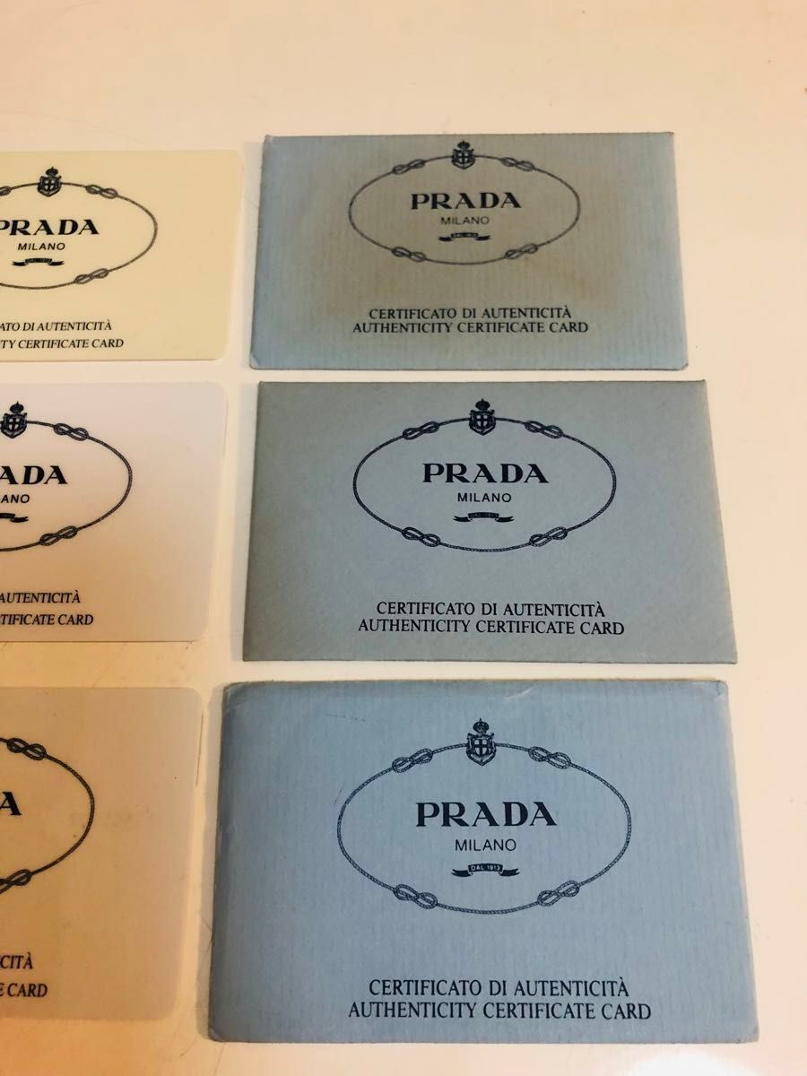 PRADA プラダ ギャランティカード6枚 ミニ封筒3枚 合計9点セット PRADA プラダ ギャランティカード6枚 ミニ封筒3枚 合計9点セット