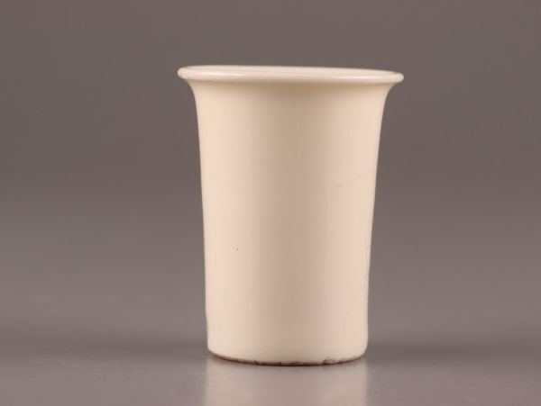 煎茶道具 清風与平 造 在銘 白磁 巾筒 時代物 極上品 初だし品 C4695の画像4