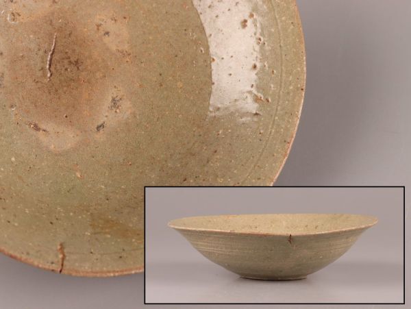 古美術 朝鮮古陶磁器 高麗青磁 鉢 時代物 極上品 初だし品 C4820