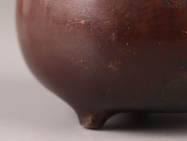 中国古玩 唐物 古銅造 香炉 時代物 極上品 初だし品 C4921_画像9