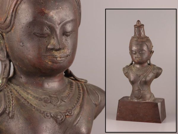 中国古玩 唐物 仏教美術 古銅造 仏像 時代物 極上品 初だし品 C4946_画像1