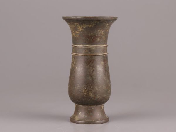 中国古玩 唐物 古銅造 花瓶 時代物 極上品 初だし品 C5136_画像2