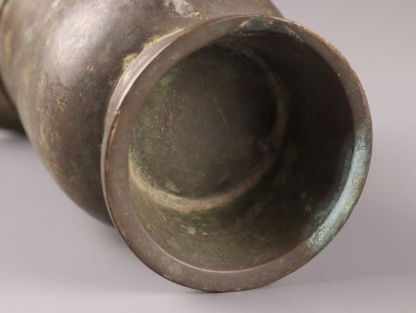 中国古玩 唐物 古銅造 花瓶 時代物 極上品 初だし品 C5136_画像10
