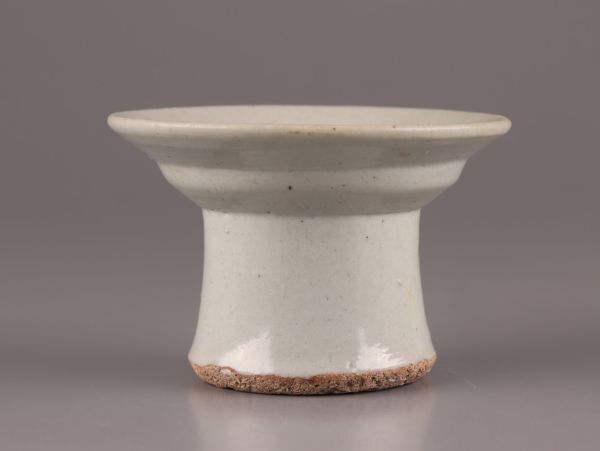 古美術 朝鮮古陶磁器 李朝 白磁 杯台 時代物 極上品 初だし品 C5108の画像5
