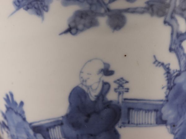 中国古玩 唐物 明代 宣徳年製 款 古染付 青華 鉢 時代物 極上品 初だし品 C5267の画像7