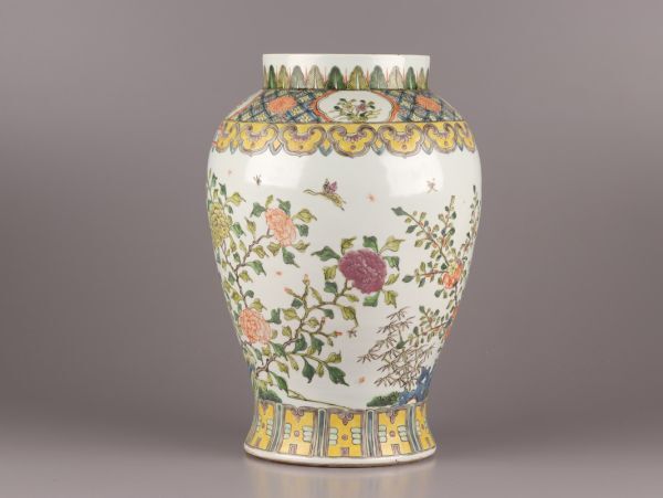 中国古玩 唐物 清代 大清光緒年製 款 粉彩 花瓶 時代物 極上品 初だし品 C5296の画像3