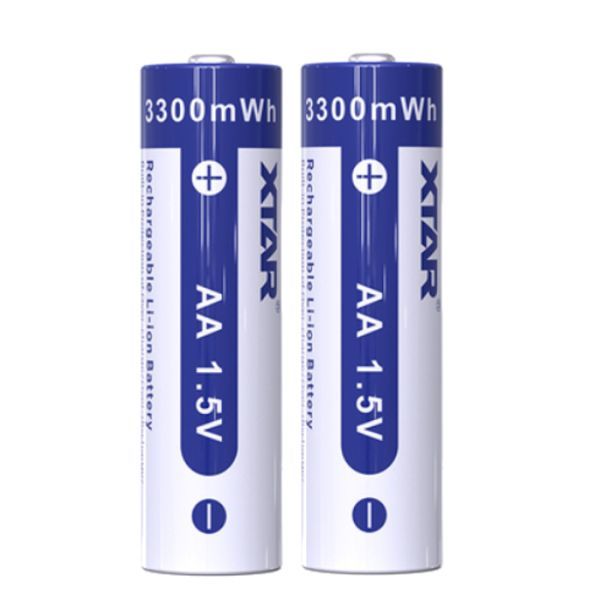 *XTAR lithium battery 2000mAh3300mWh 1.5V2 pcs set Li-ion rechargeable battery AA type ( single three shape ) special case attaching li Charge Abu ru battery *