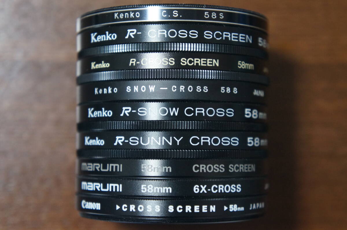 [58mm] Kenko marumi Canon R-CROSS SCREEN等 クロスフィルター 480円/枚の画像1