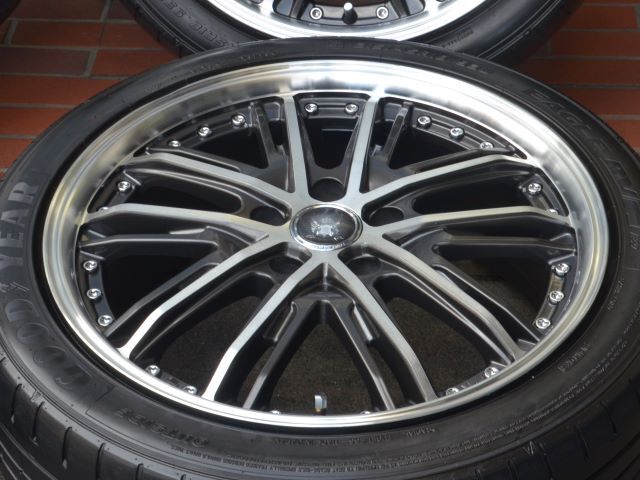 18インチ STEINER LUXURY 18X7.0J PCD 114.3 5穴 +48 グッドイヤー イーグル RVF 215/45R18 2019年製タイヤ付 ノア ヴォクシー ステップW等_画像6