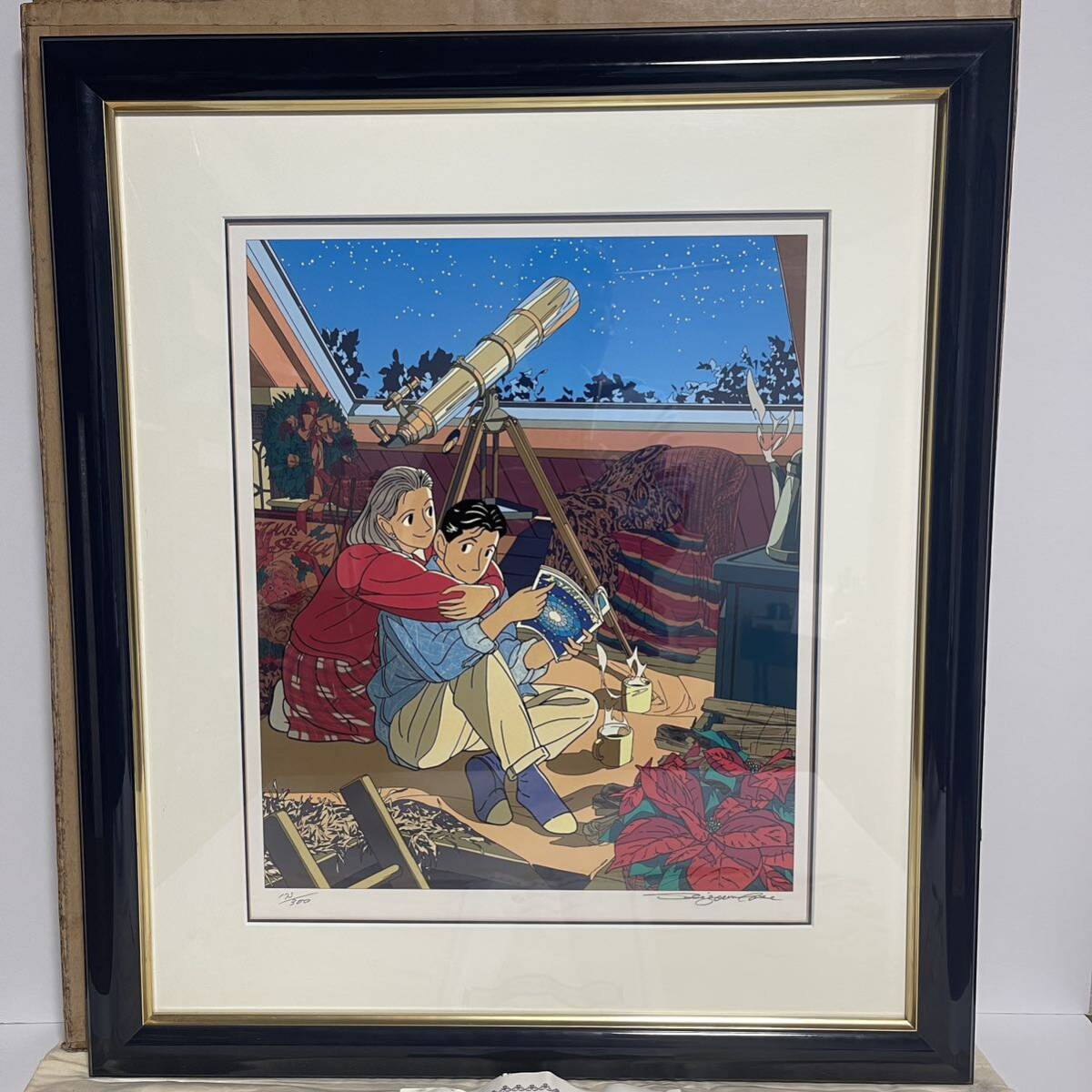 1円〜 わたせせいぞう SEIZO WATASE ハートディスタンス 173/300 ED.NO.173/300 シルクスクリーン ハートカクテル 絵画 版画 アニメ_画像2