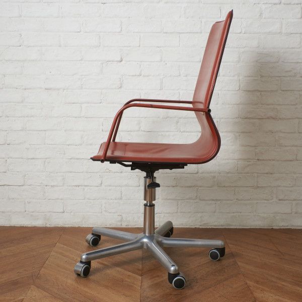 IZ78634F* Italy corame desk chair original leather executive rotation going up and down caster chair elbow have chair work chair modern catalog attached 