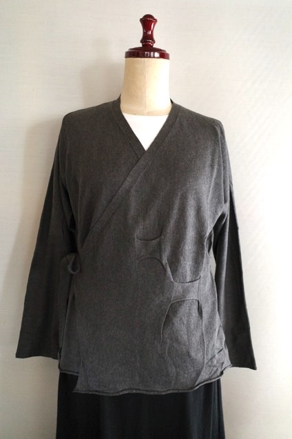 JURGEN LEHL Jurgen Lehl silk 100%kashu cool knitted jacket cardigan feather woven gray series /Babaghuribabag-li