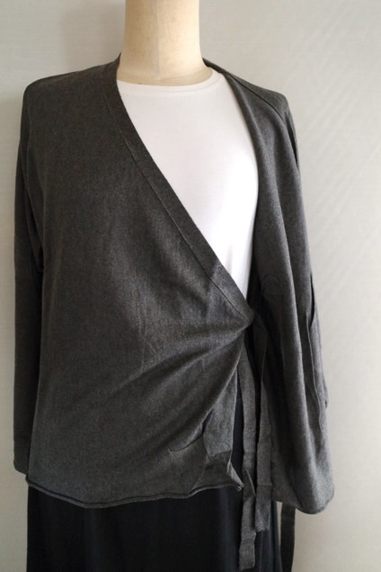 JURGEN LEHL Jurgen Lehl silk 100%kashu cool knitted jacket cardigan feather woven gray series /Babaghuribabag-li