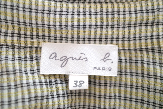 Agnis B Agnes B Zip up blouse over shirt feather woven size 38