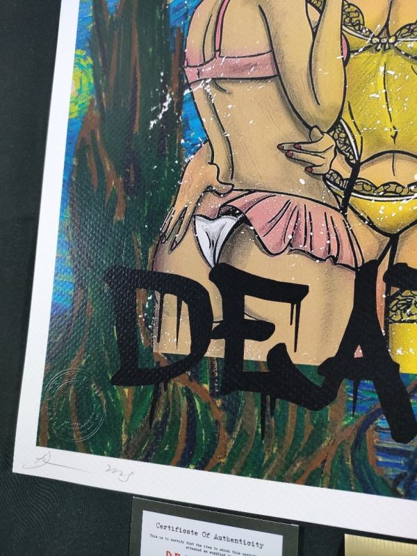 世界限定100枚 DEATH NYC アートポスター 18 美女と野獣 ベル 白雪姫 ディズニープリンセス Disney ゴッホ 星月夜 ポップアート_画像4