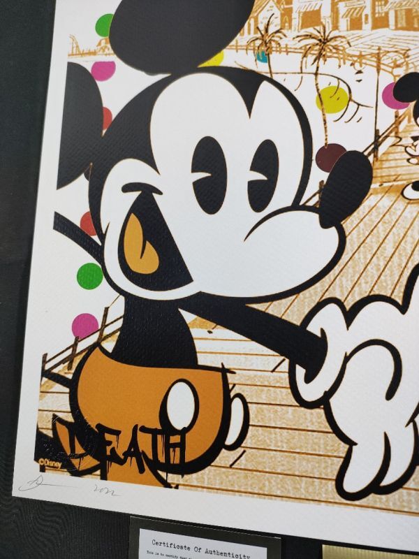 世界限定100枚 DEATH NYC アートポスター 24 ミッキー ミニー ドナルドダック Disney ディズニー ダミアンハースト ドット ポップ_画像4