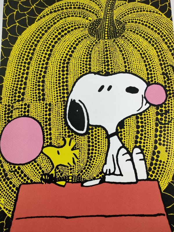 世界限定100枚 DEATH NYC アートポスター 38 草間彌生 かぼちゃ Snoopy スヌーピー ウッドストック Peanuts ピーナッツ ポップ_画像3