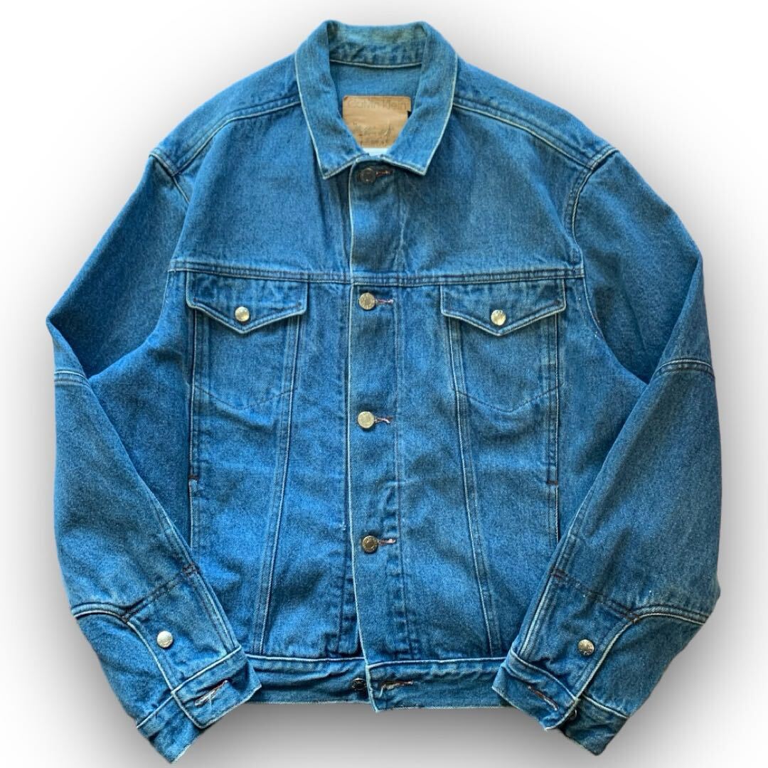 240201BRB101● 1980'S CalvinKlein Denim Trucker Jacket ビンテージ vintage カルバンクライン デニムジャケット ジャケット ジージャン_画像1