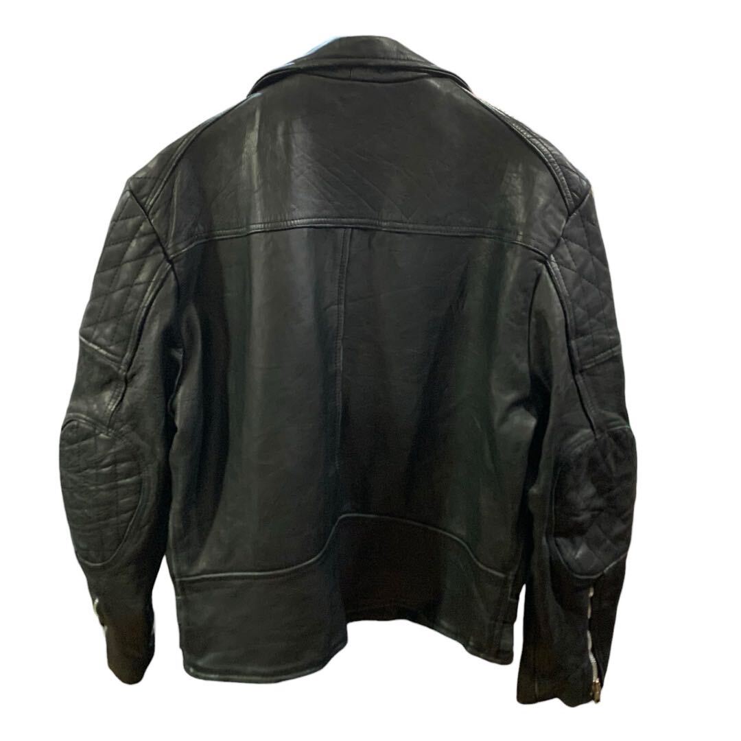 240214KMT2● 1980'S Double Leather Riders Jacket ビンテージ vintage ダブルレザー　ライダースジャケット レザージャケット レザー_画像5