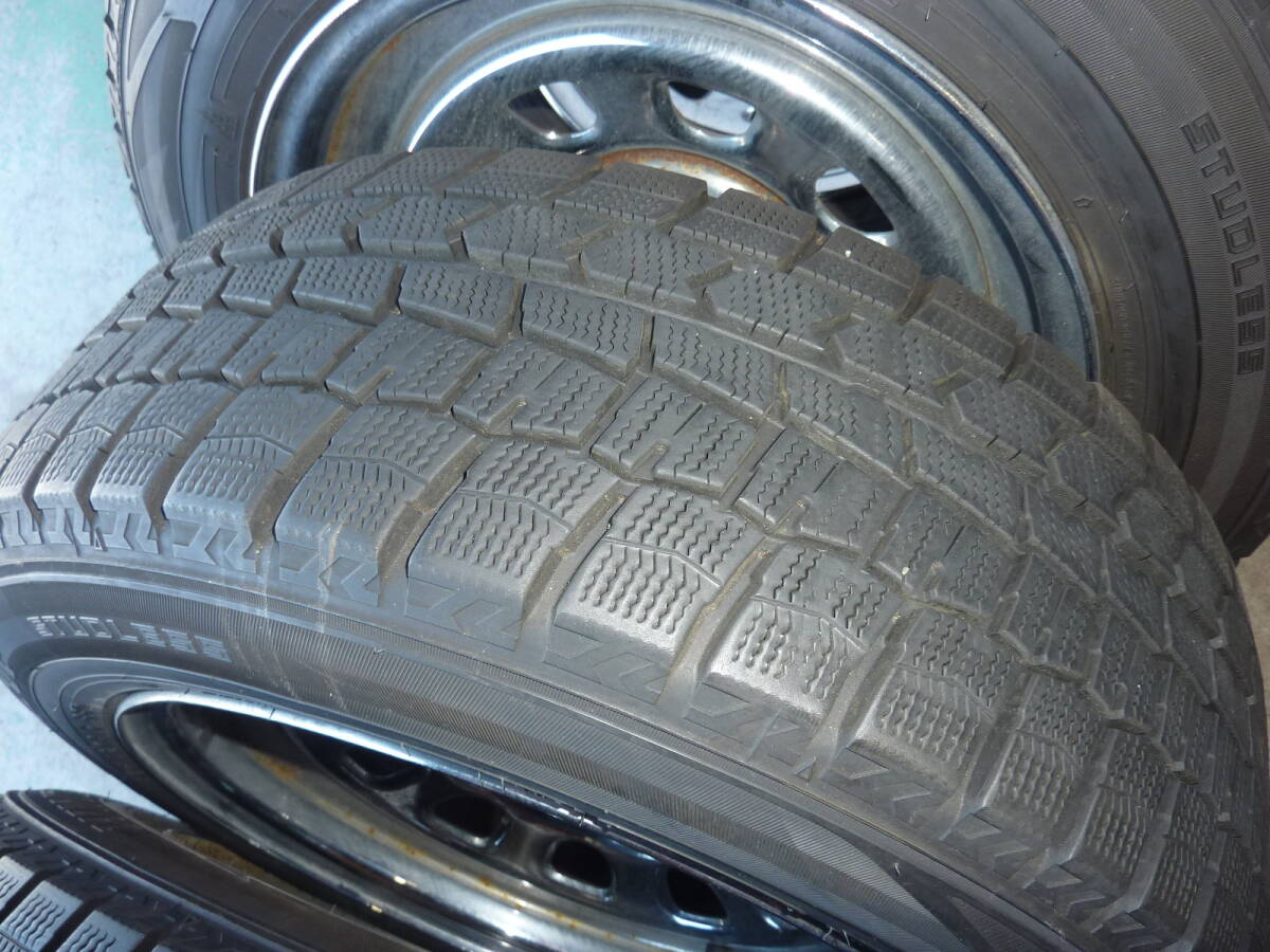 ダンロップ WINTER MAXX １９５/６０R１５ ５穴 ４本セット ハイエース RZH101G 平成１２年式 １００系 の画像7