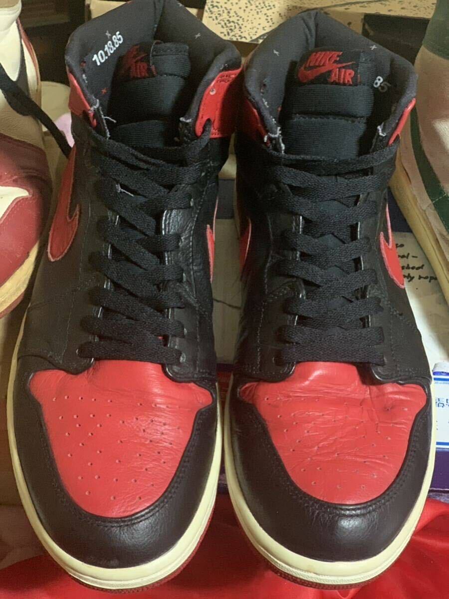 悲運のジョーダン 2011年製ナイキ エア・ジョーダン1 “BANNED” BRED ×マーク 432001-001 US11 29.0cm ボックス、替え紐（赤・白）ありの画像2